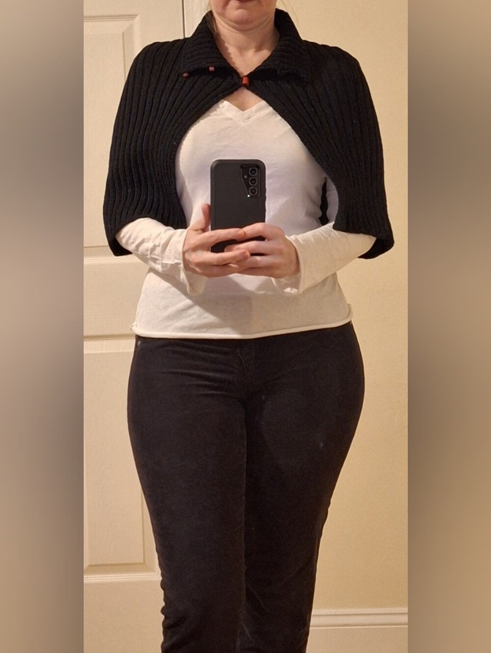 🍂LAURA MIRE🍂Cashmere Black Short Cape